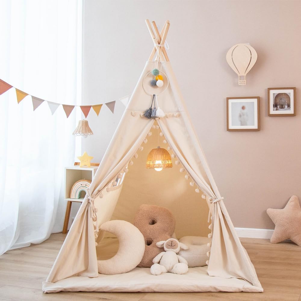 Cozy Teepee Tent Set for Kids - Indoor/Outdoor Fun!