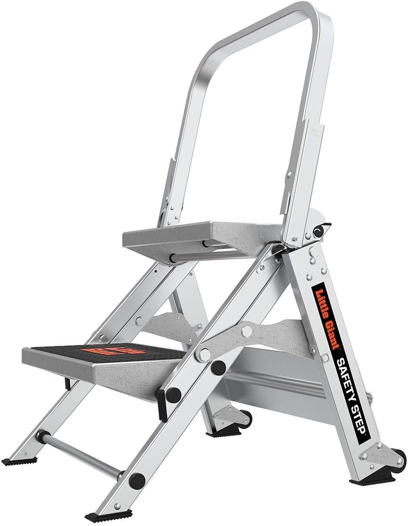 Little Giant Ladders Safety Step 2-Step Aluminum Step Stool