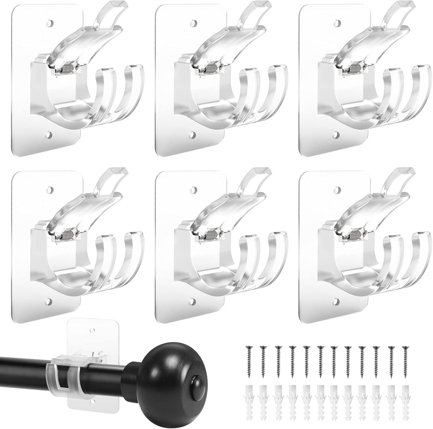No-Drill Curtain-Rod Holder - Securely Hang Curtains - Yeahxing