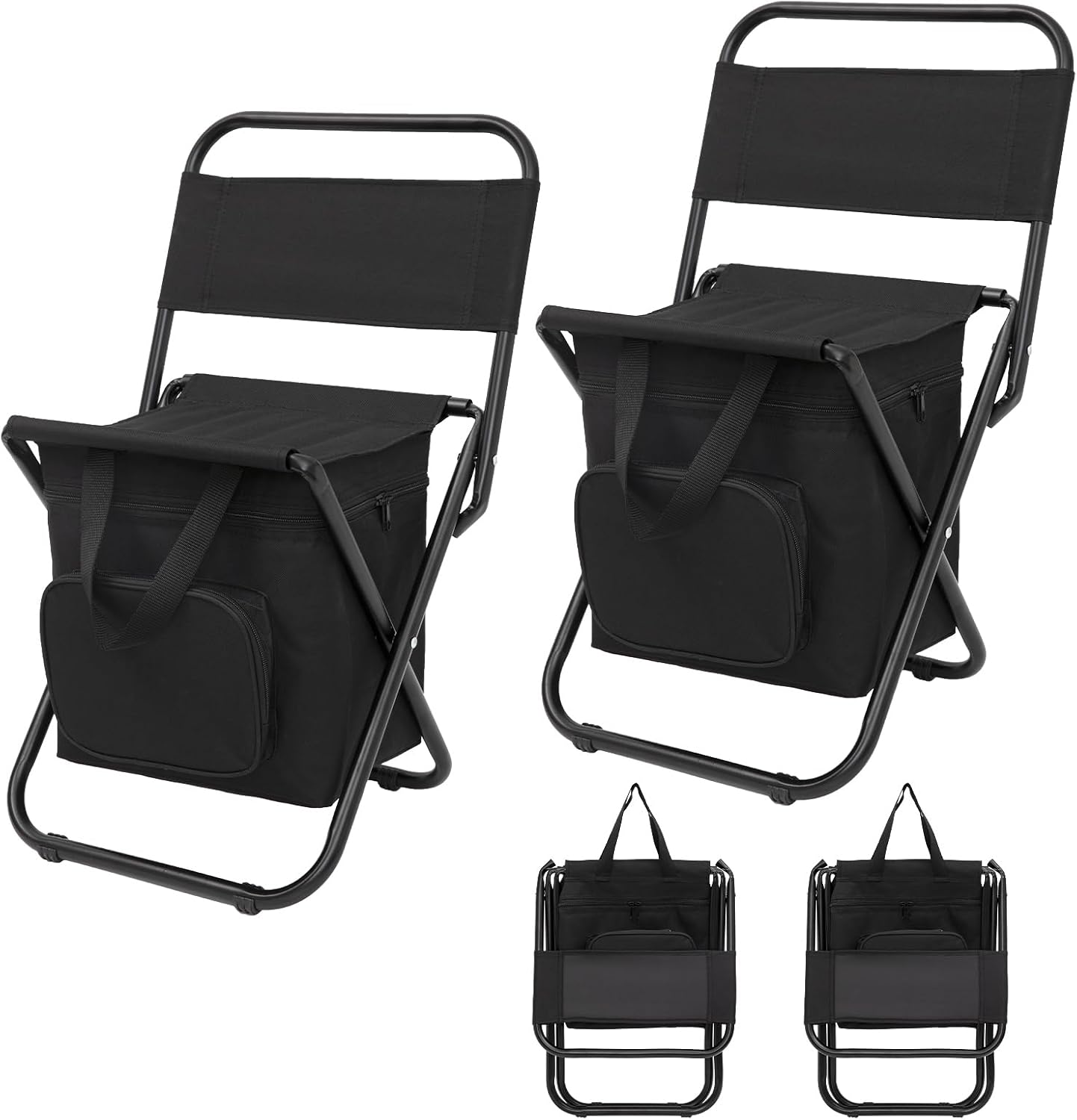 FUNDANGO Small Fishing Chair: Lightweight & Compact with Cooler Bag