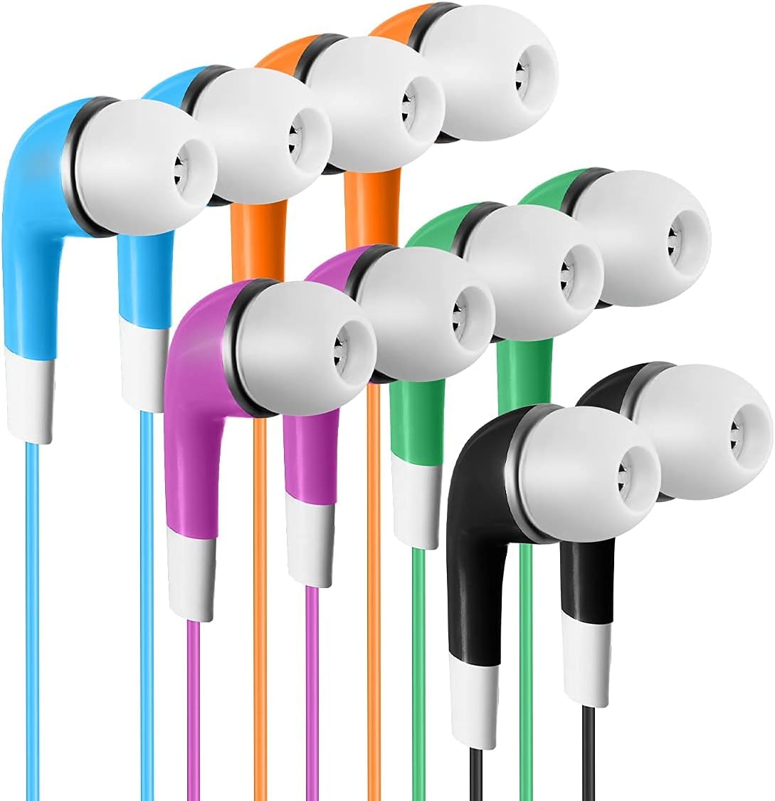 Bulk Kids Earbuds Individually Packaged for Schools and Libraries