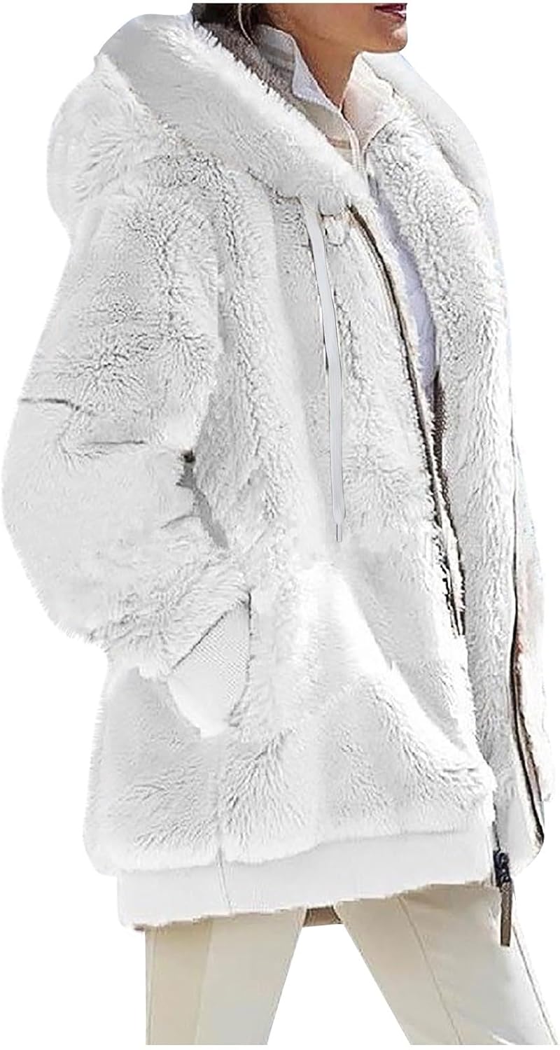 Fuzzy Sherpa Hooded Jacket for Cozy Comfort