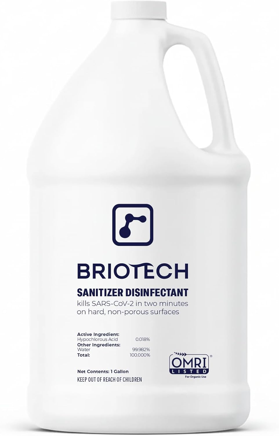 BRIOTECH Hypochlorous Sanitizer Disinfectant for Safe Cleaning