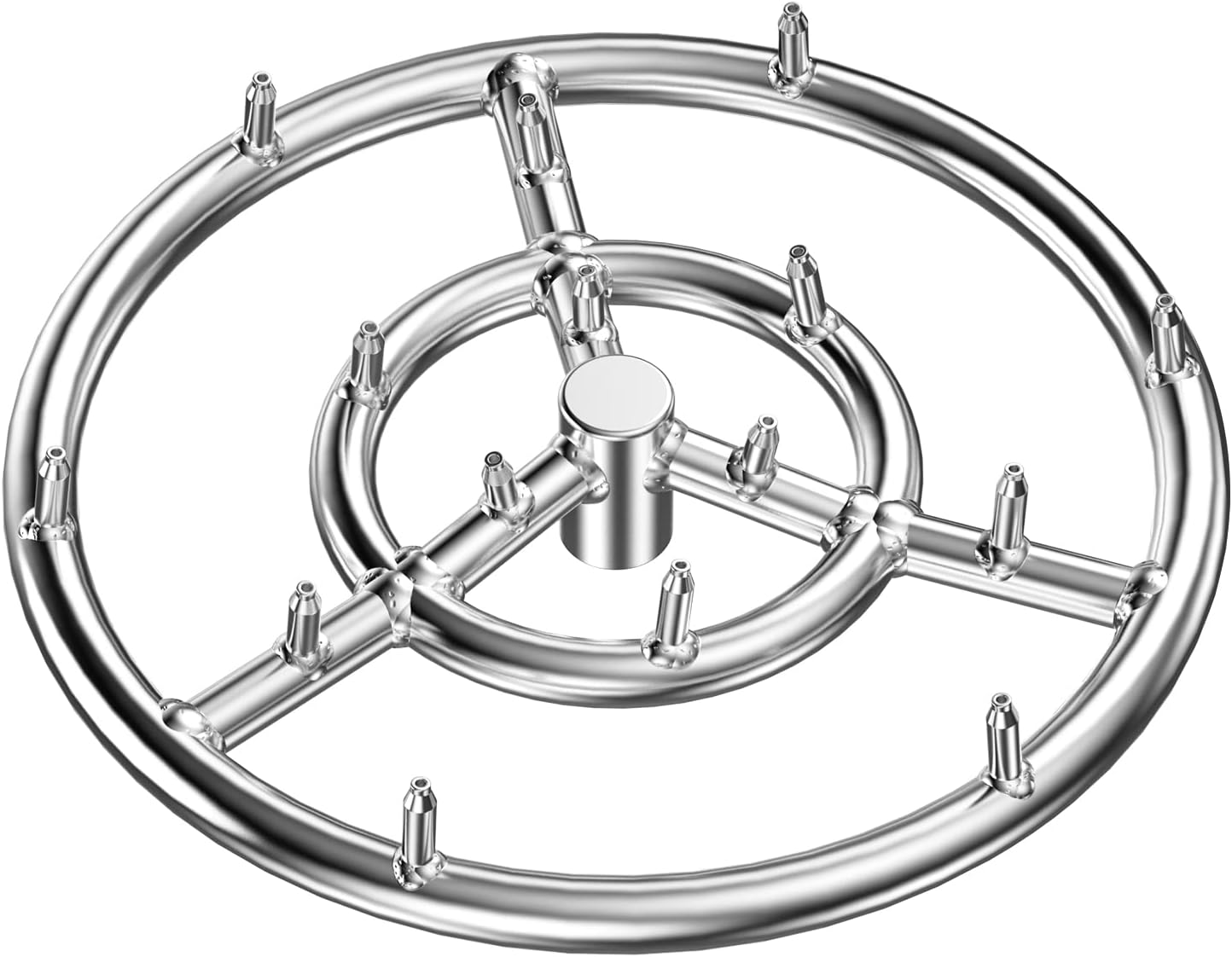 Skyflame 12-Inch Round Stainless Steel Fire Pit Jet Burner Ring