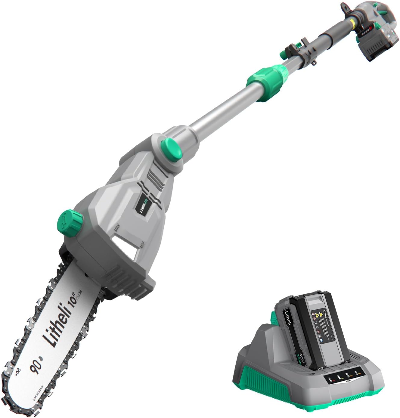 Litheli Cordless Pole Saw for Effortless Tree Trimming Tasks