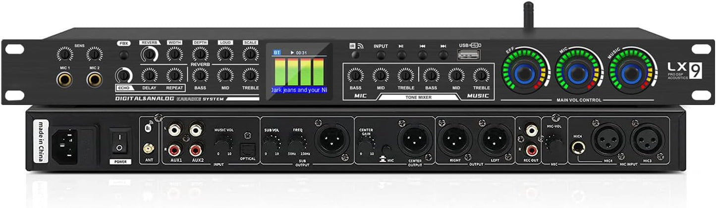 LX9 Professional KTV Digital Pre-stage Effector for Karaoke
