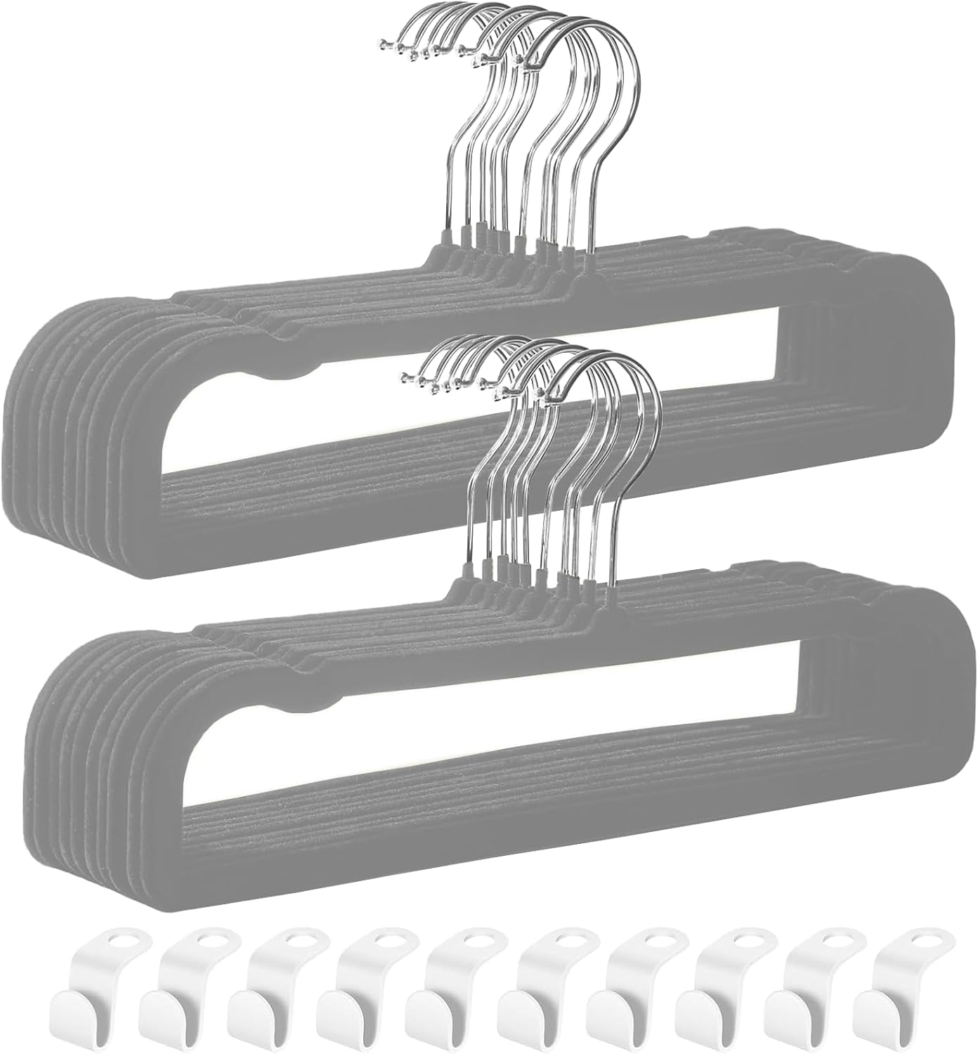 HGYZE Velvet Pants Hangers with Non Slip Bar for Closet Space