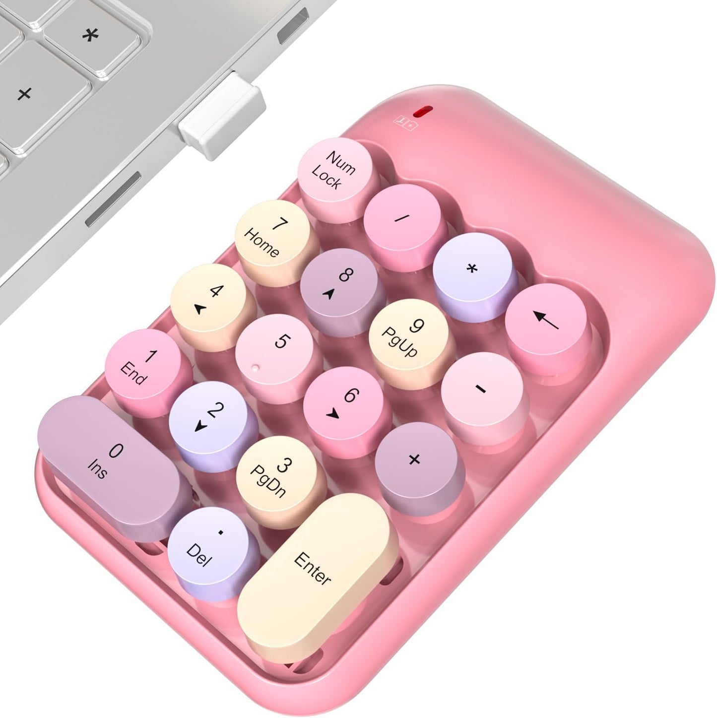 Cute Pink Wireless Number Pad for Fast Financial Input