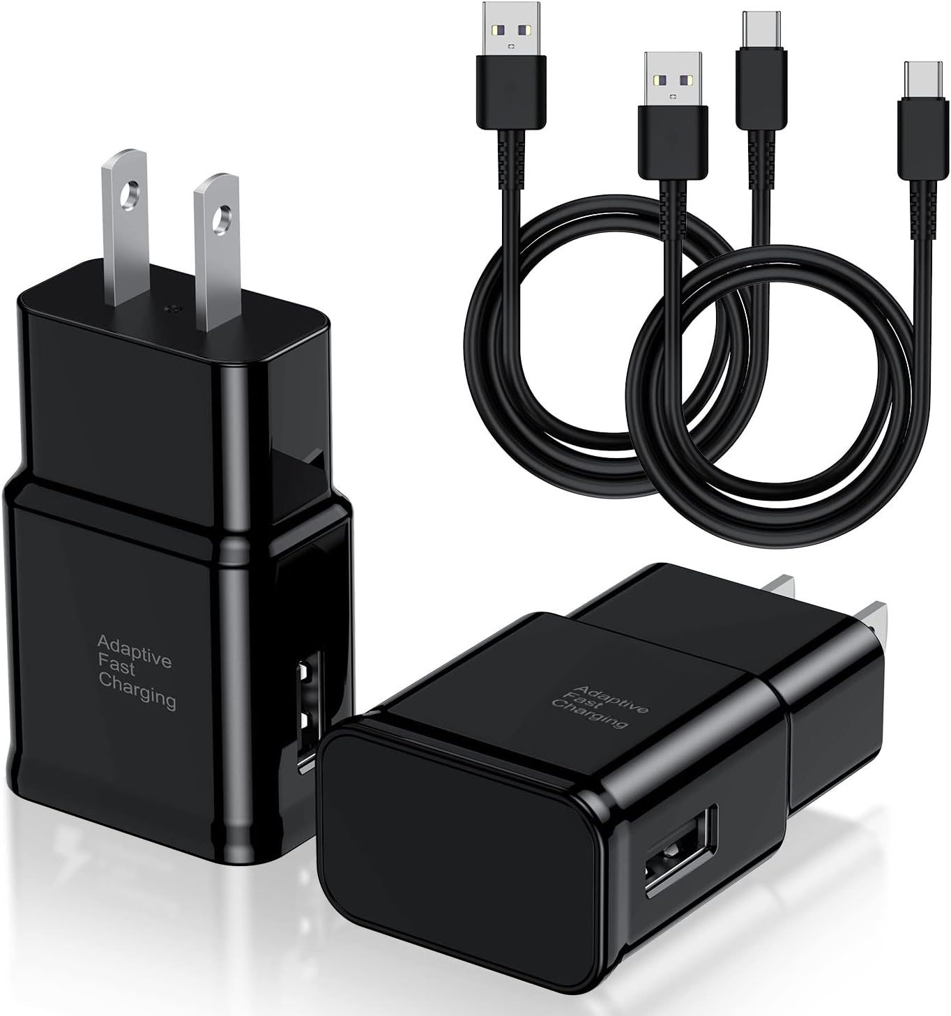 Fast Charge 2-Pack Type C Charger Set for Android Phones