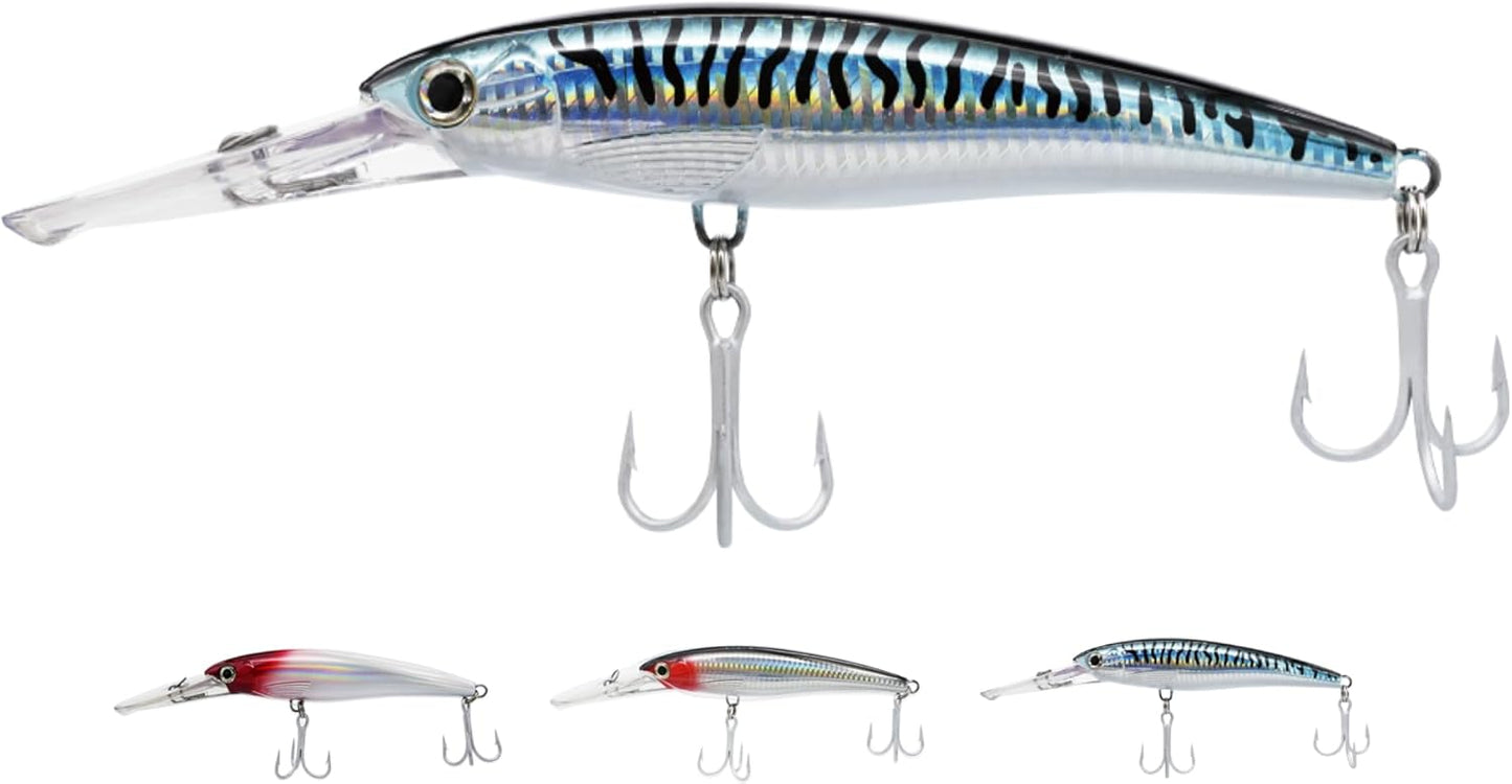 BLUEWING 3D Diving Minnow Jerkbait - Trolling Game Changer!