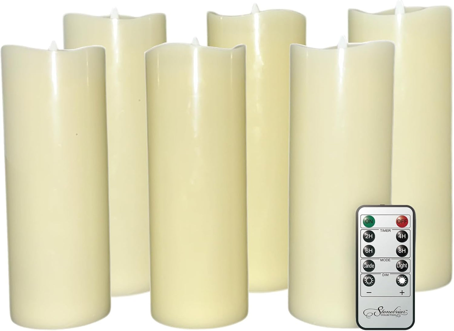 Realistic Flickering LED Pillar Candles with Remote Control