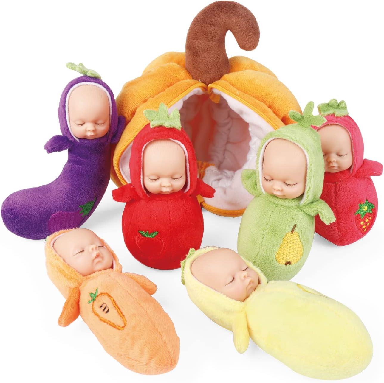 6 Mini Soft Baby Dolls Set for Toddlers | Realistic & Portable | Enjoyin