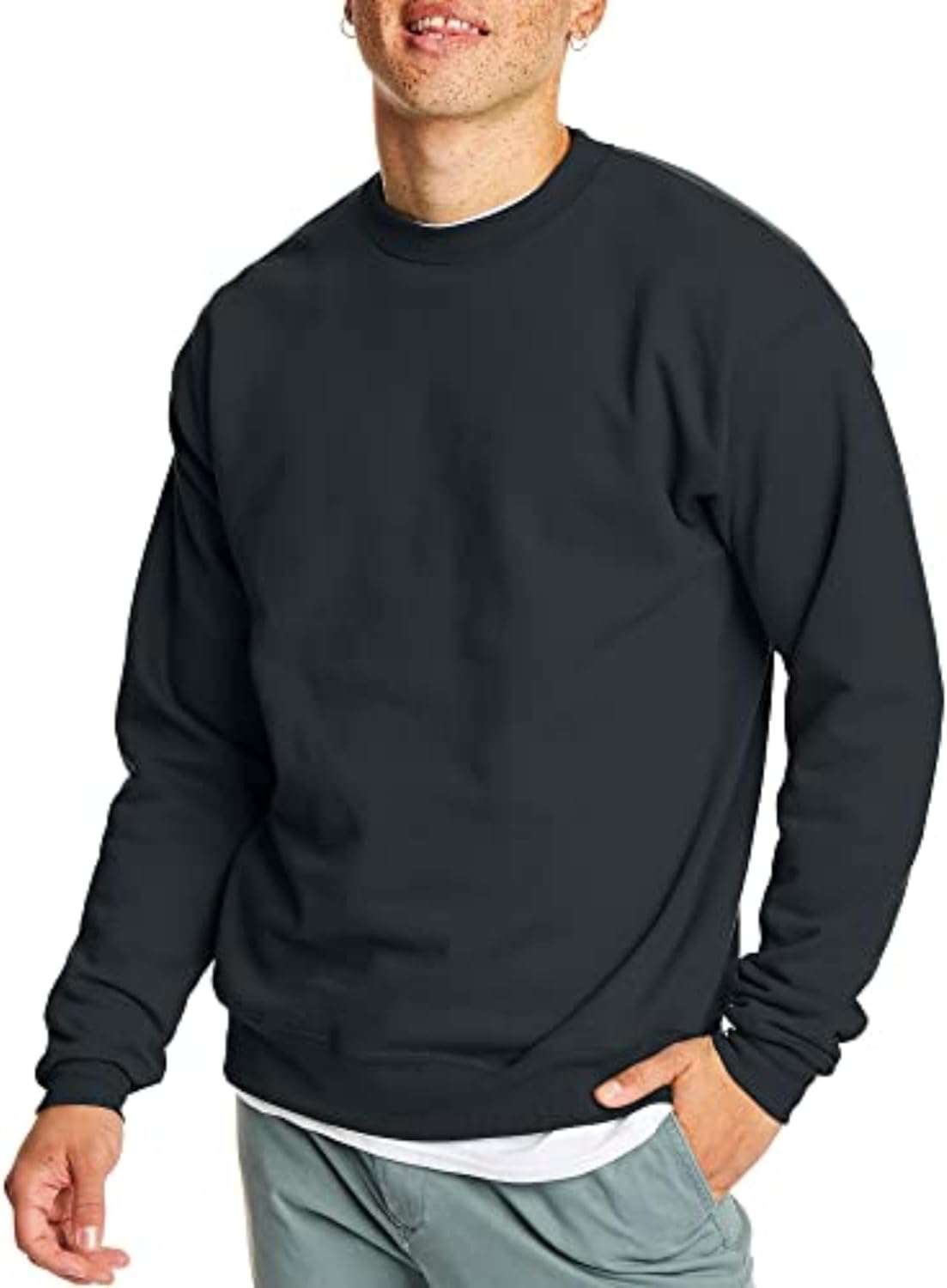 Hanes Men's EcoSmart Fleece Sweatshirt, Sustainable Style
