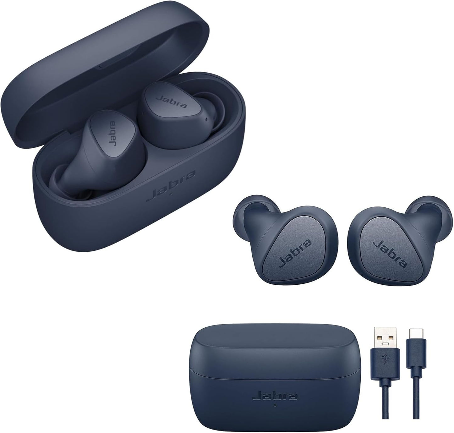Jabra Elite 2 Blue Earbuds - Noise-Isolating Sound
