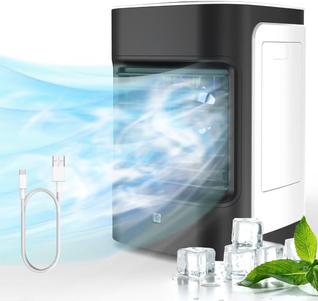 FLOWBREEZE Mini Portable Air Cooler - Stay Cool Anywhere!