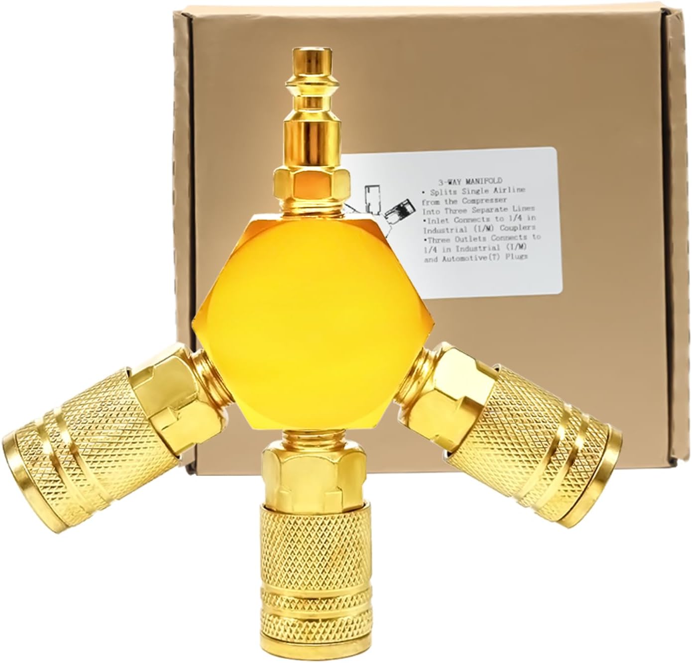 3-Way Air Hose Splitter for Quick Connections