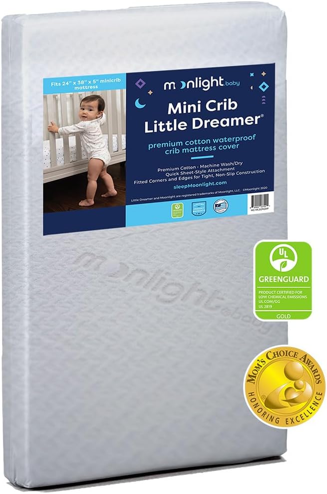 Moonlight Slumber Mini Crib Mattress Cover - Waterproof & Safe