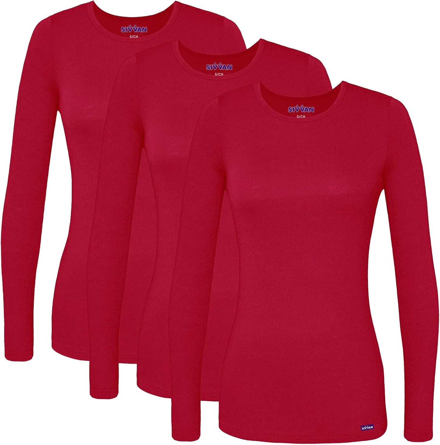 Sivvan Scrubs for Women - Long Sleeve Comfort Underscrub Tee
