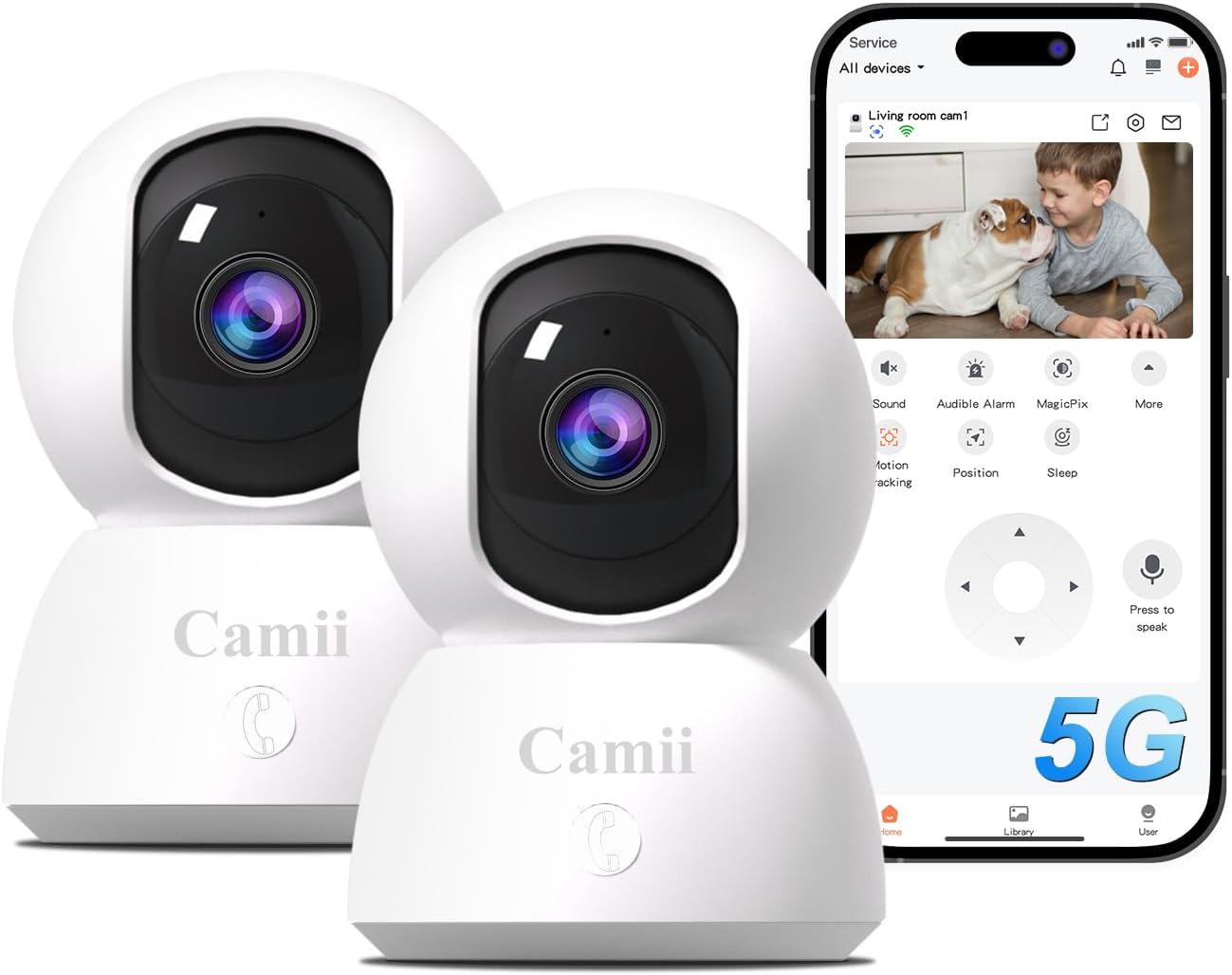 2K Pet Camera Indoor with Night Vision and Auto Tracking Features