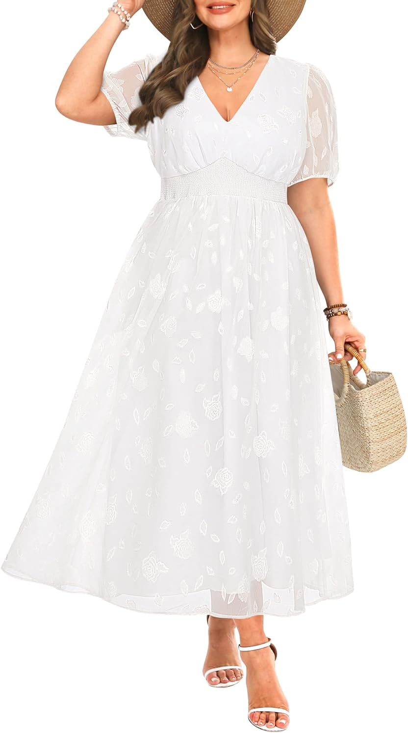 Women Plus Size Summer Dress for Weddings and Special Occasions