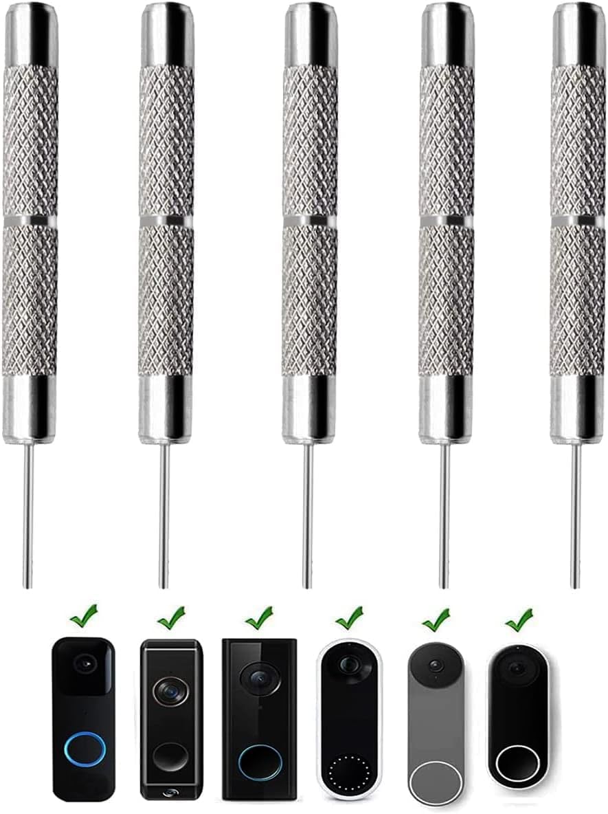 5 Pack Doorbell Removal Pins - Easy Mount Removal