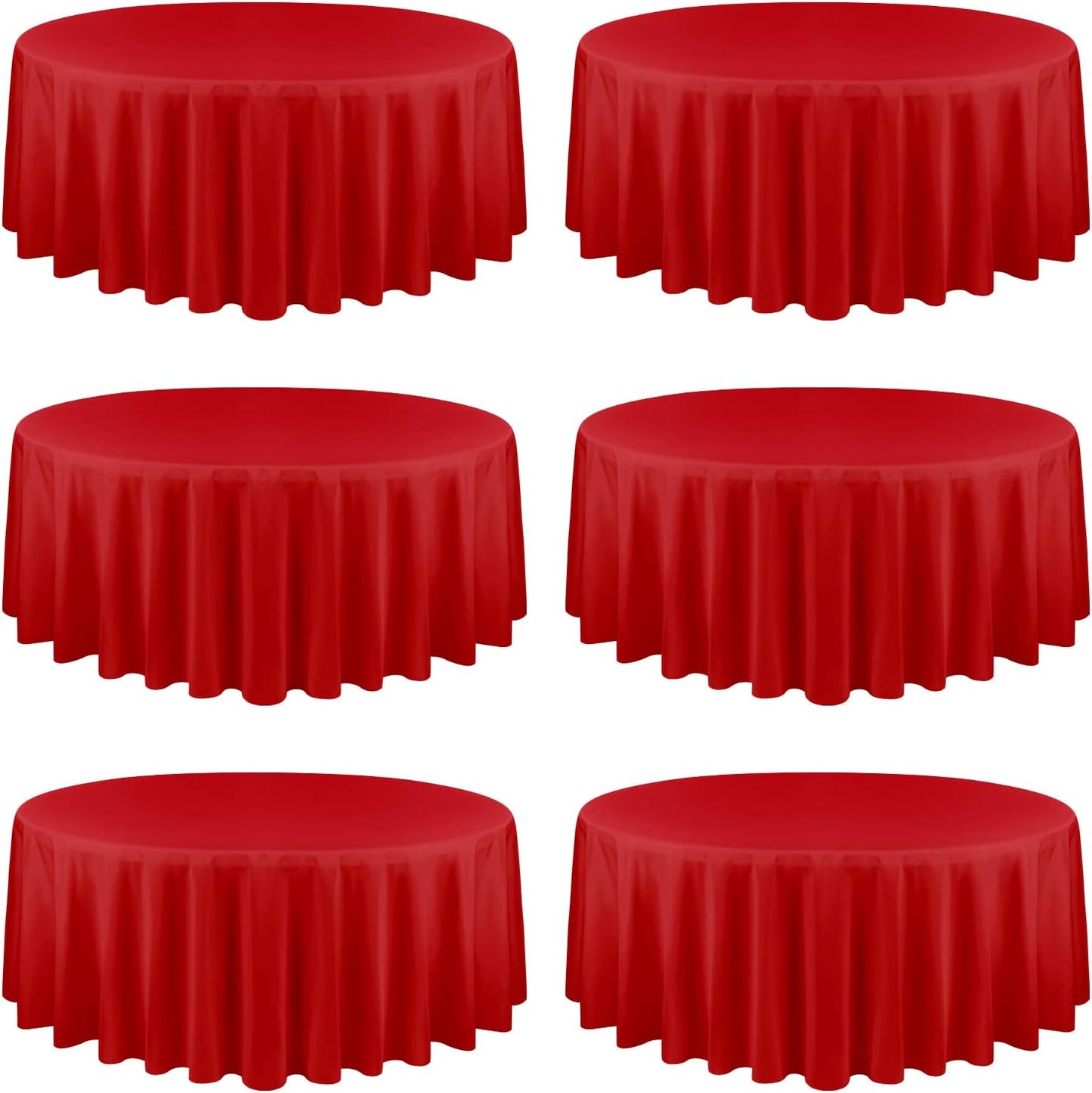 YMHPRIDE 6 Pack 90 Inch Round Tablecloths for Elegant Events
