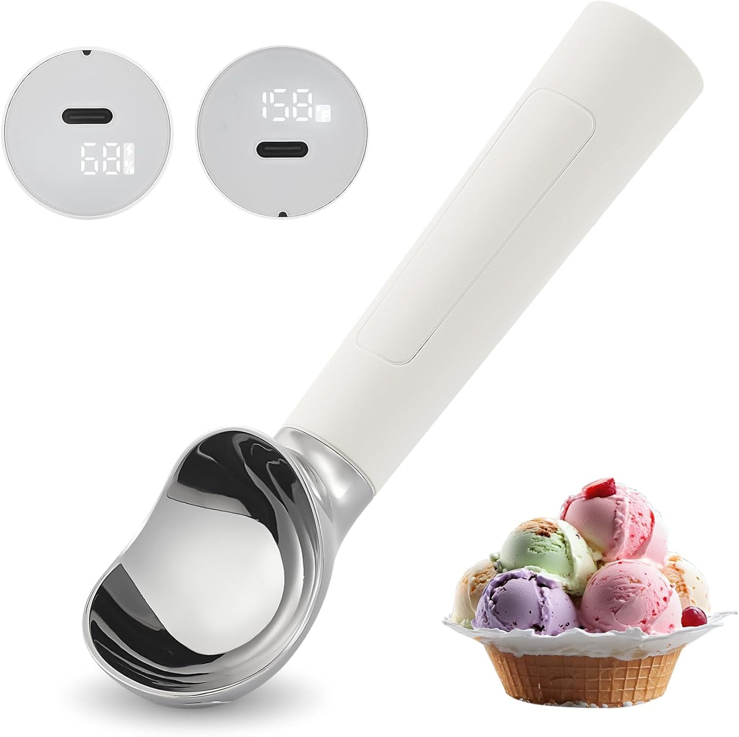 FrostJoy Power Scoop: Fast & Easy Hard Ice Cream Scooper