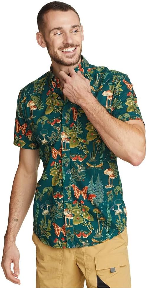 Eddie Bauer Printed Baja Shirt for Men - Classic Universal Fit