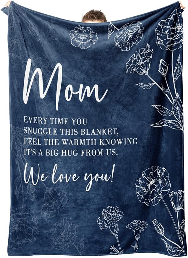 Mom Birthday Gifts Blanket for Mother from Daughter or Son