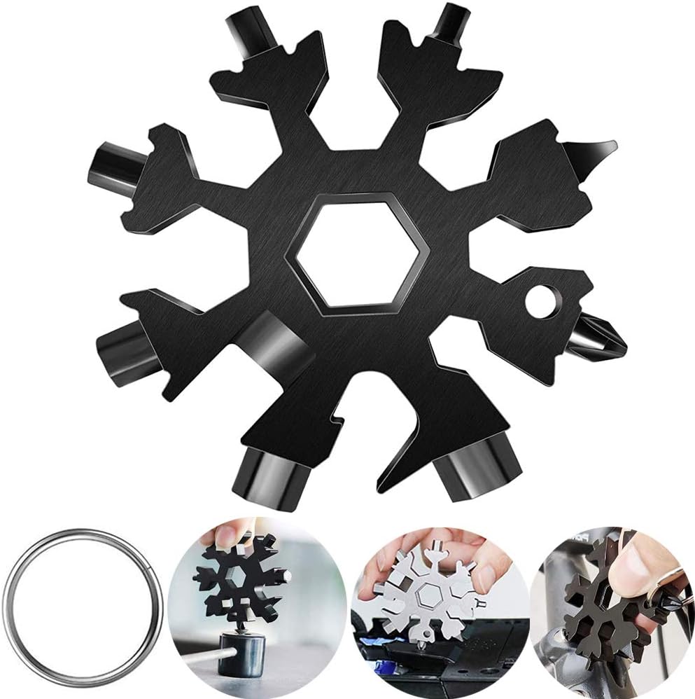 Stainless Steel 18-in-1 Snowflake Multitool - Ultimate Gadget Gift!