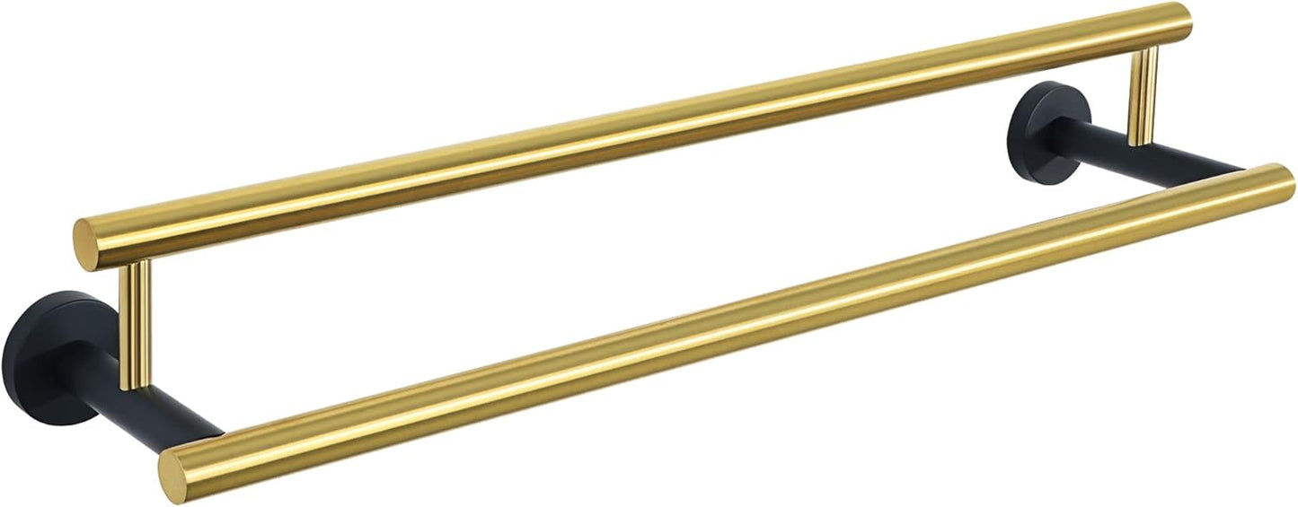 Alise Double Bath Towel Bars for Stylish Bathroom Organization