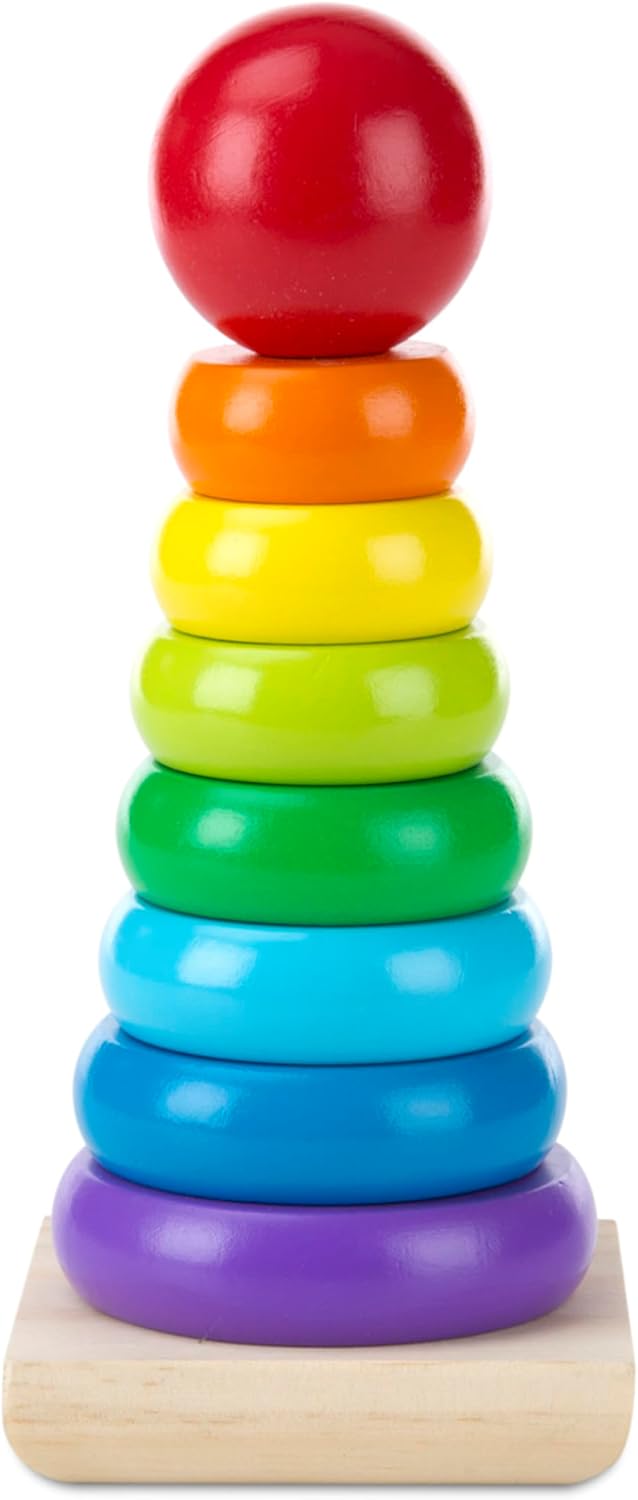 Melissa & Doug Wooden Rainbow Stacker - Educational Toy