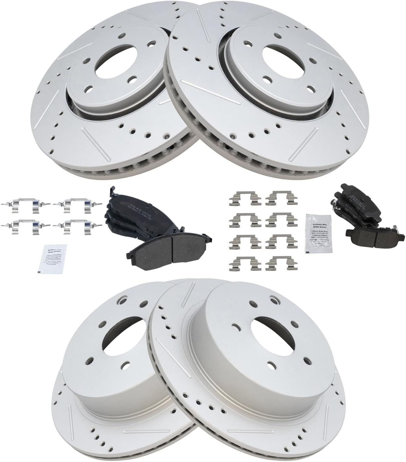 TRQ Performance Brake Pad & Rotor Kit for INFINITI FX Series