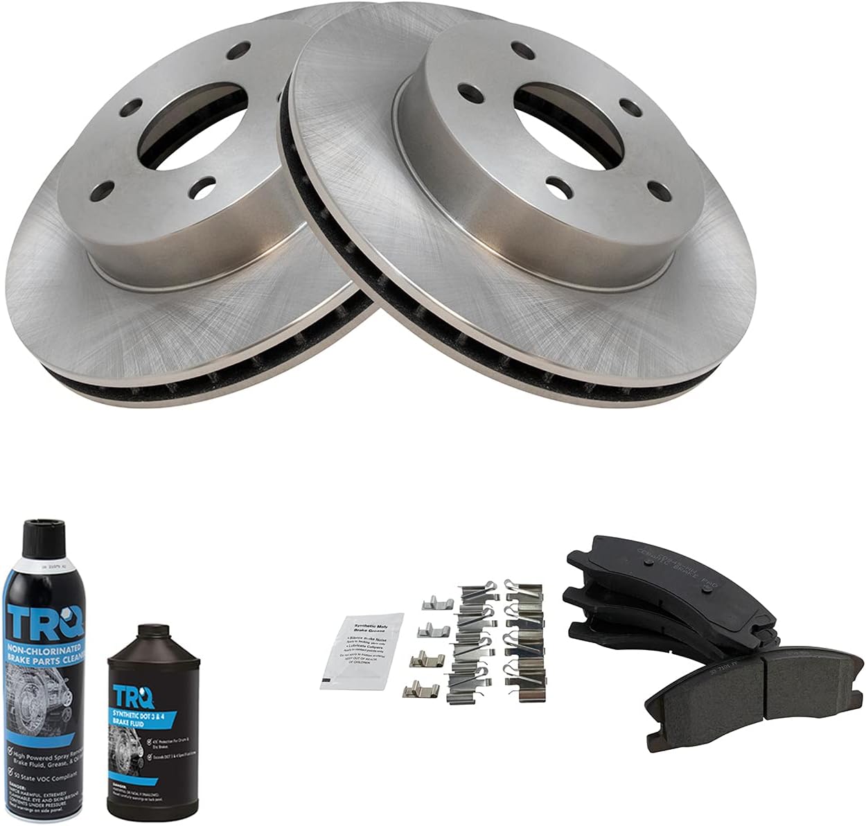 TRQ Front Brake Pad & Rotor Kit for 1999-2004 Jeep Grand Cherokee