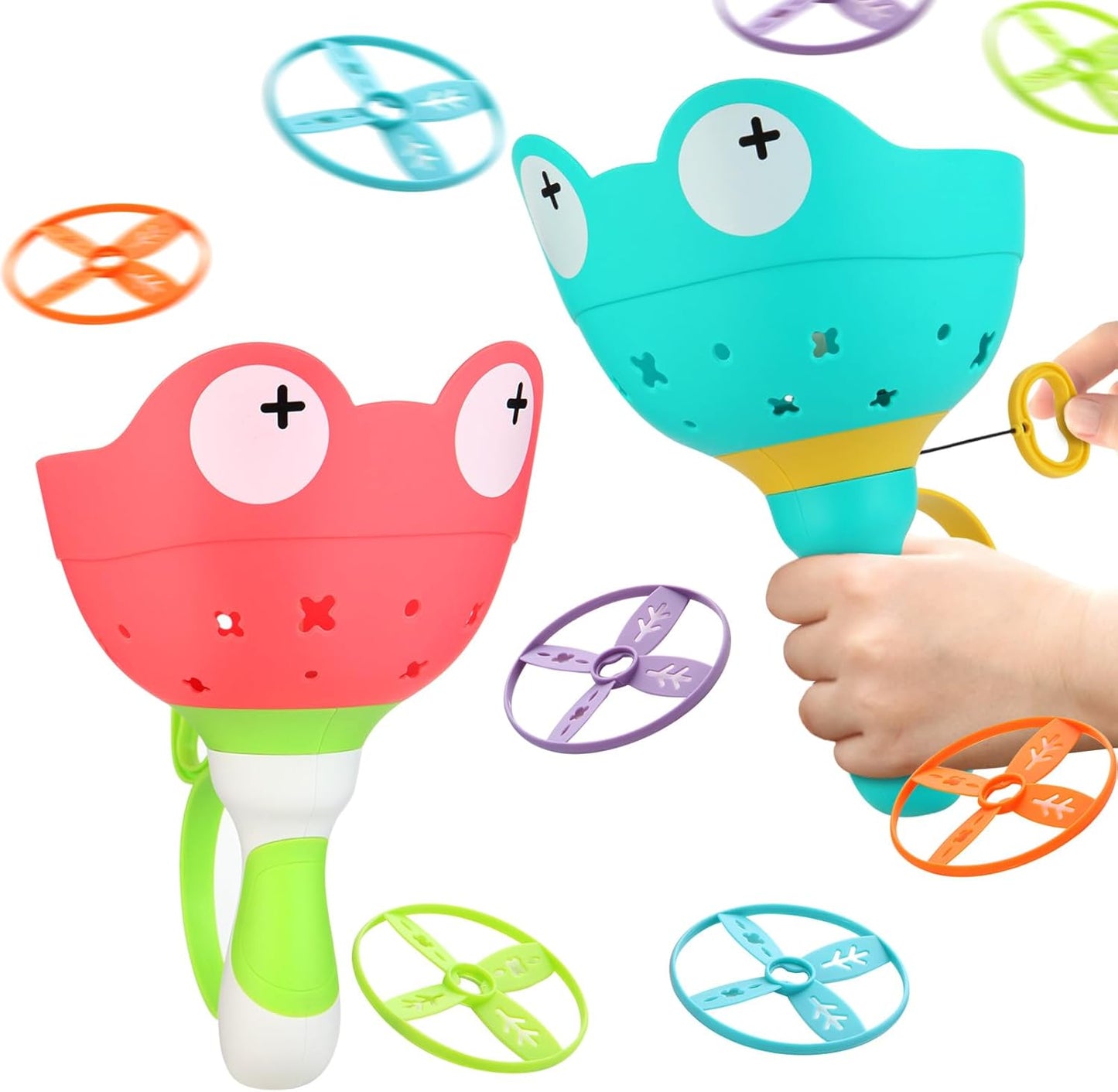 Daboot Flying Disc Launcher: Fun Outdoor Toy for Kids 4-8
