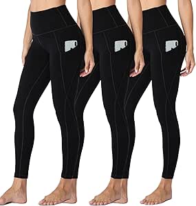 HLTPRO High Waisted Leggings with Pockets for Women - Soft Yoga