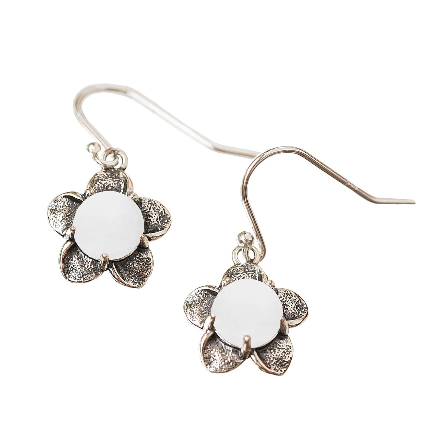 Handmade Bloom Once More Earrings with Recycled Vintage Glass