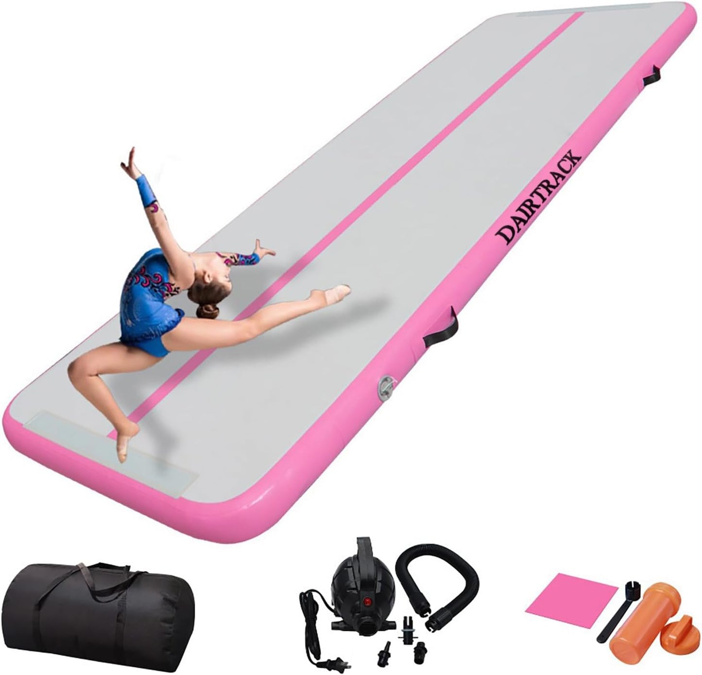 DAIRTRACK Inflatable Gymnastics Air Mat for Home and Gym Use