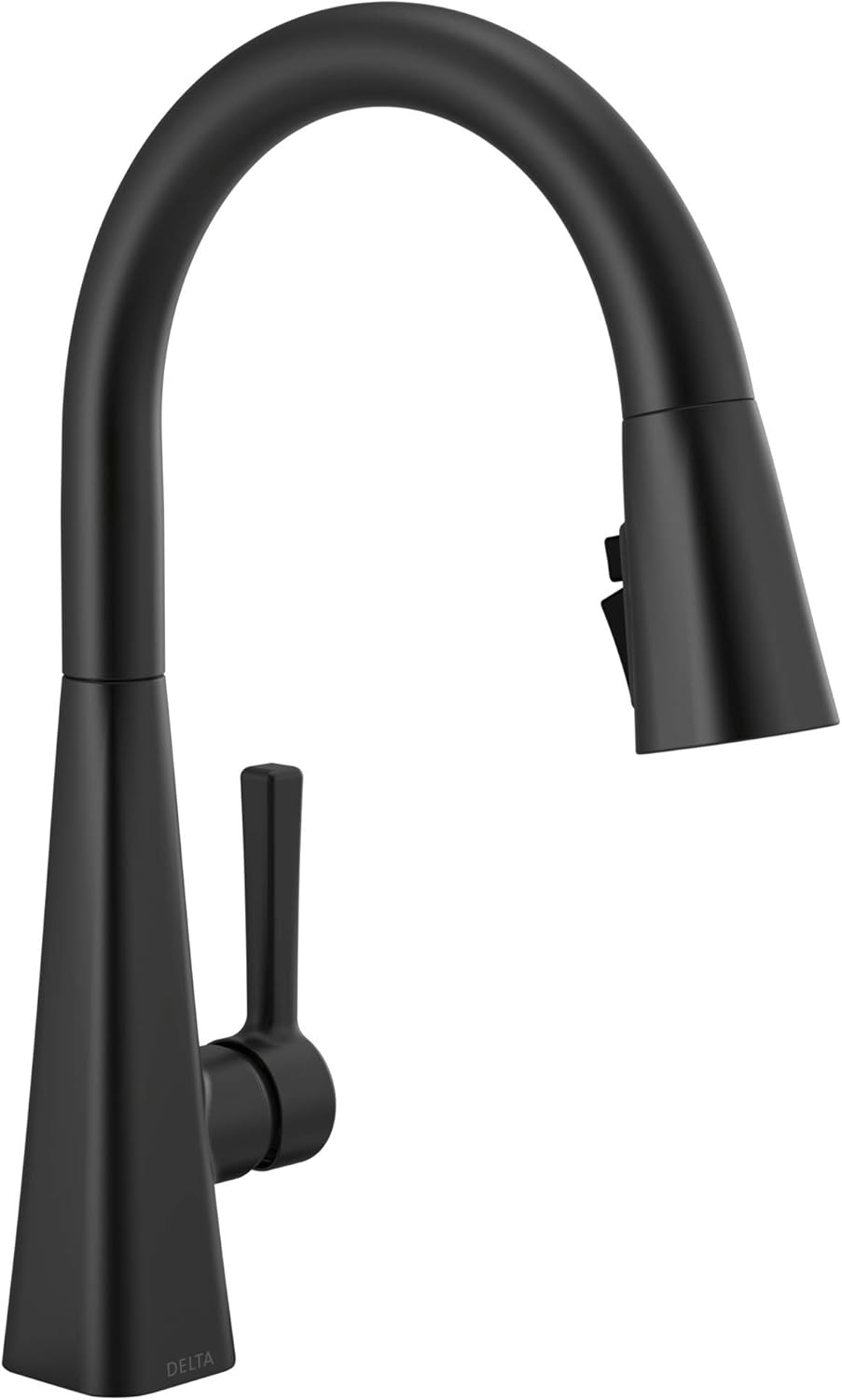 Delta Lenta Matte Black Kitchen Faucet with Pull Down Sprayer