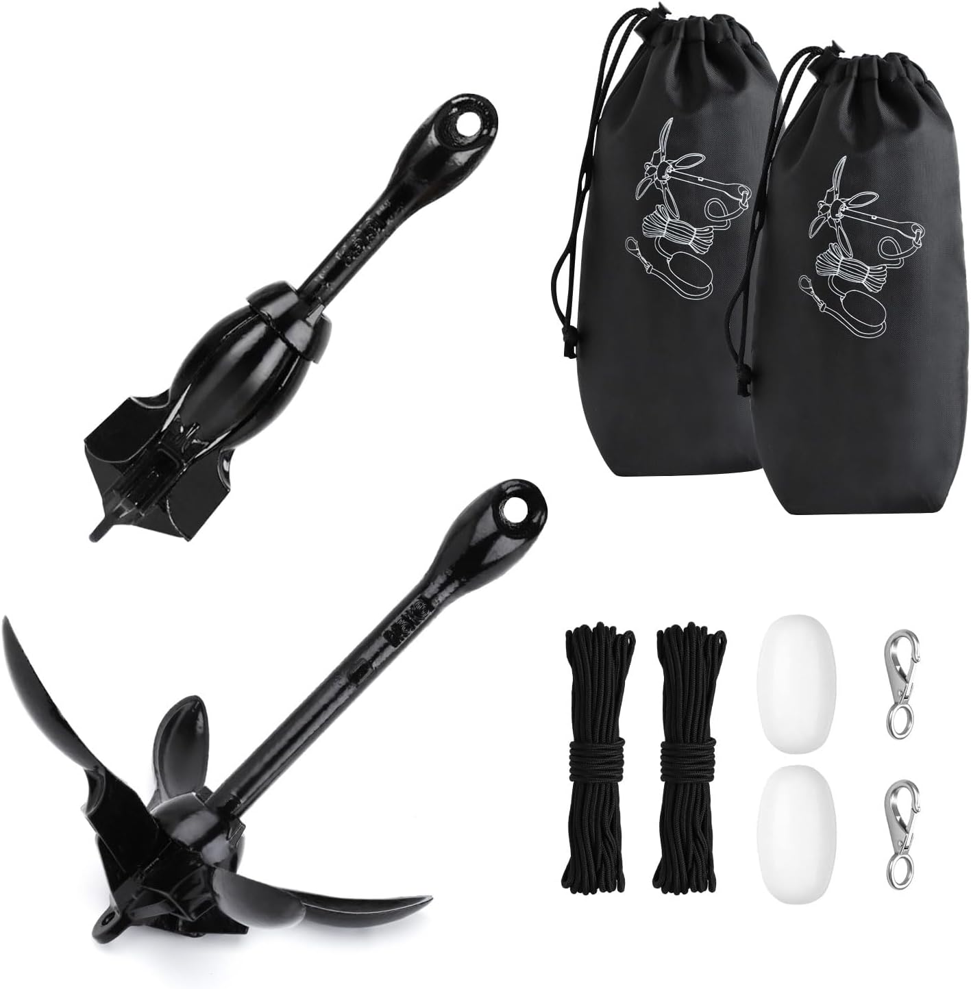 Alpinista Kayak Anchor Kit - 3.5 lb with 40 ft Rope for Stability