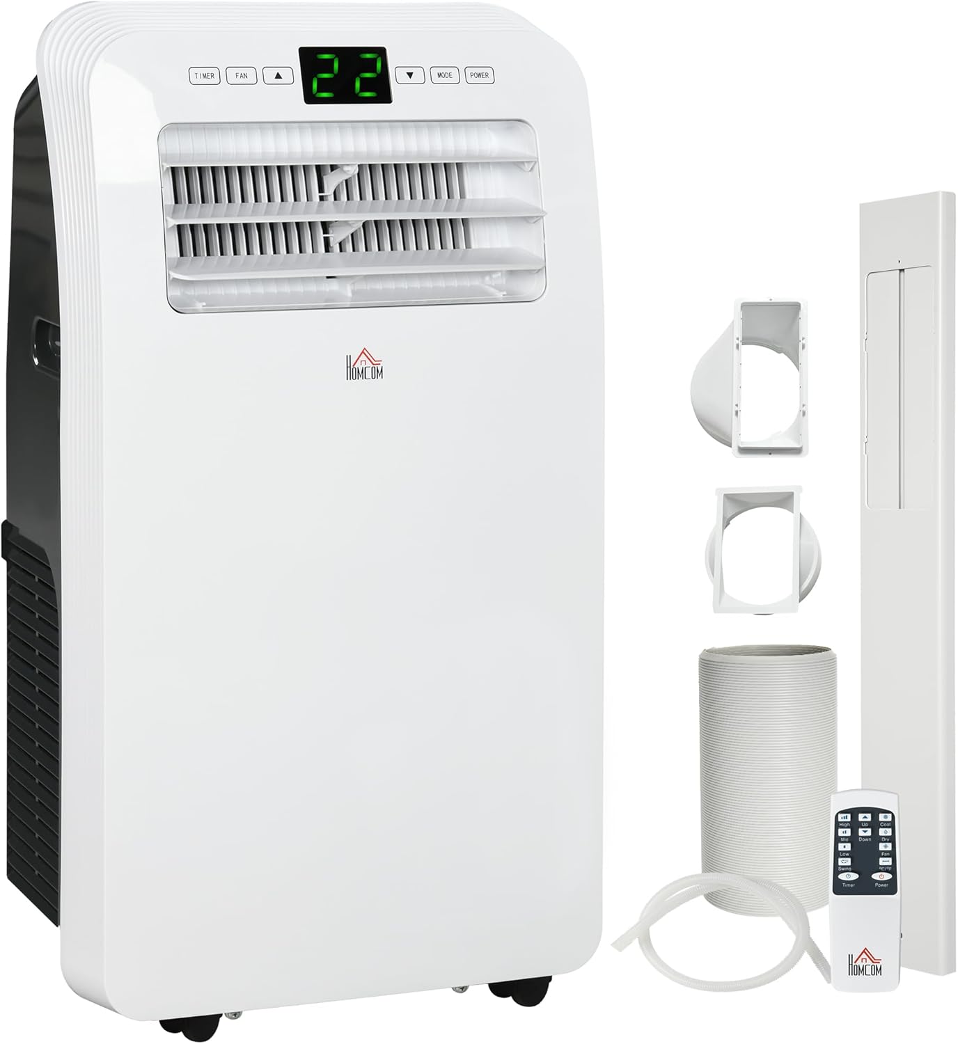 HOMCOM 12000 BTU Portable AC - Efficient Cooling & Dehumidifying