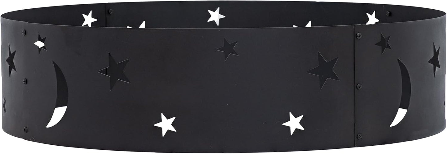 Sunnydaze 36-Inch Outdoor Fire Ring - Perfect for Camping Fun
