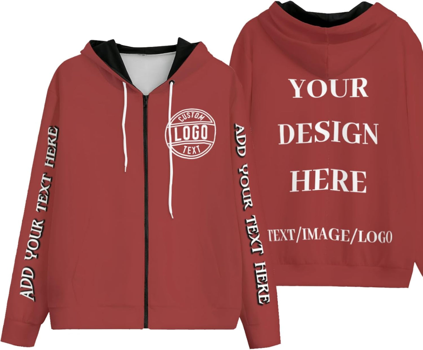 Personalized Zip Up Hoodies - Customize in Bulk!