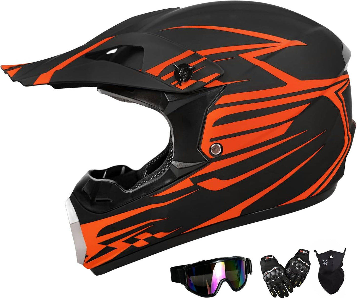 TIANDU Full Face Youth Offroad Helmet Set