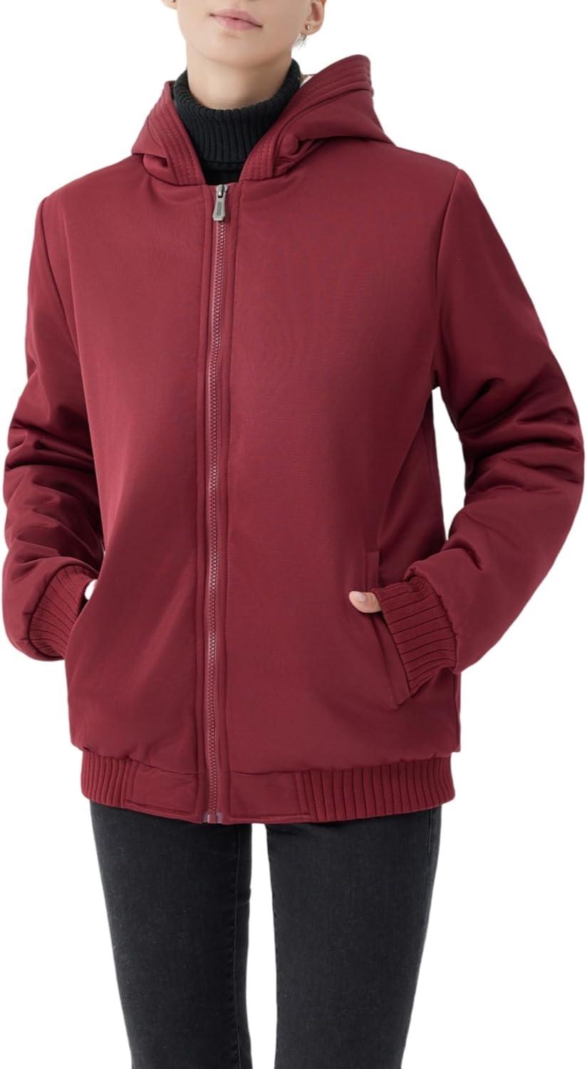 JiangWu Womens Fashion Fleece Sherpa Lined Hooded Coat Review