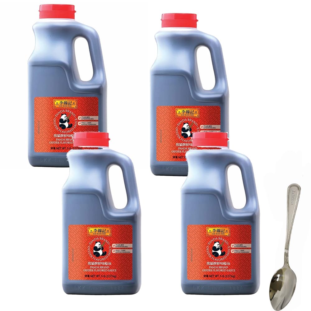 Lee Kum Kee Panda Oyster Sauce 5lb Pack with Eelicious Spoon