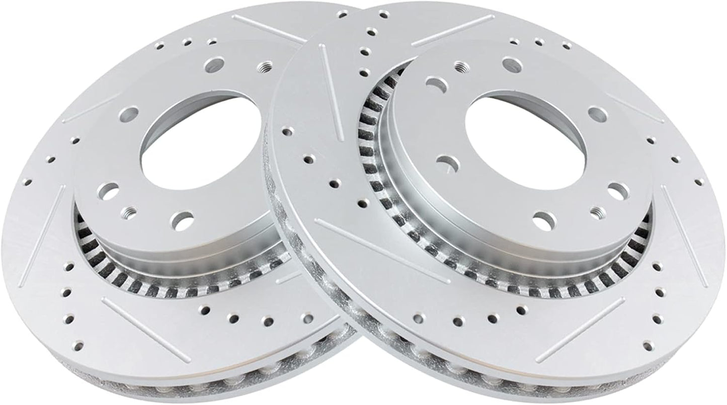 TRQ Front Performance Brake Rotors Set for Buick Rainier & More