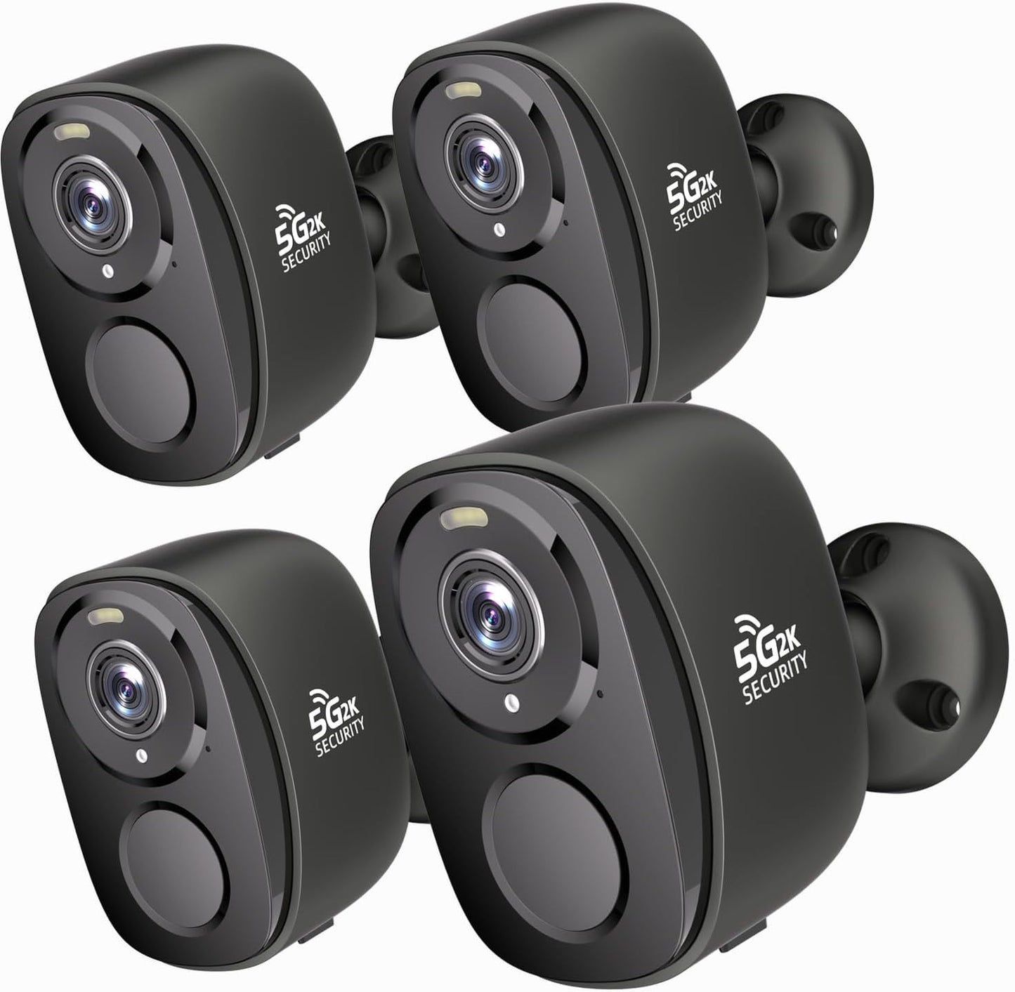2K Wireless Security Cameras: No Fees, Color Night Vision!