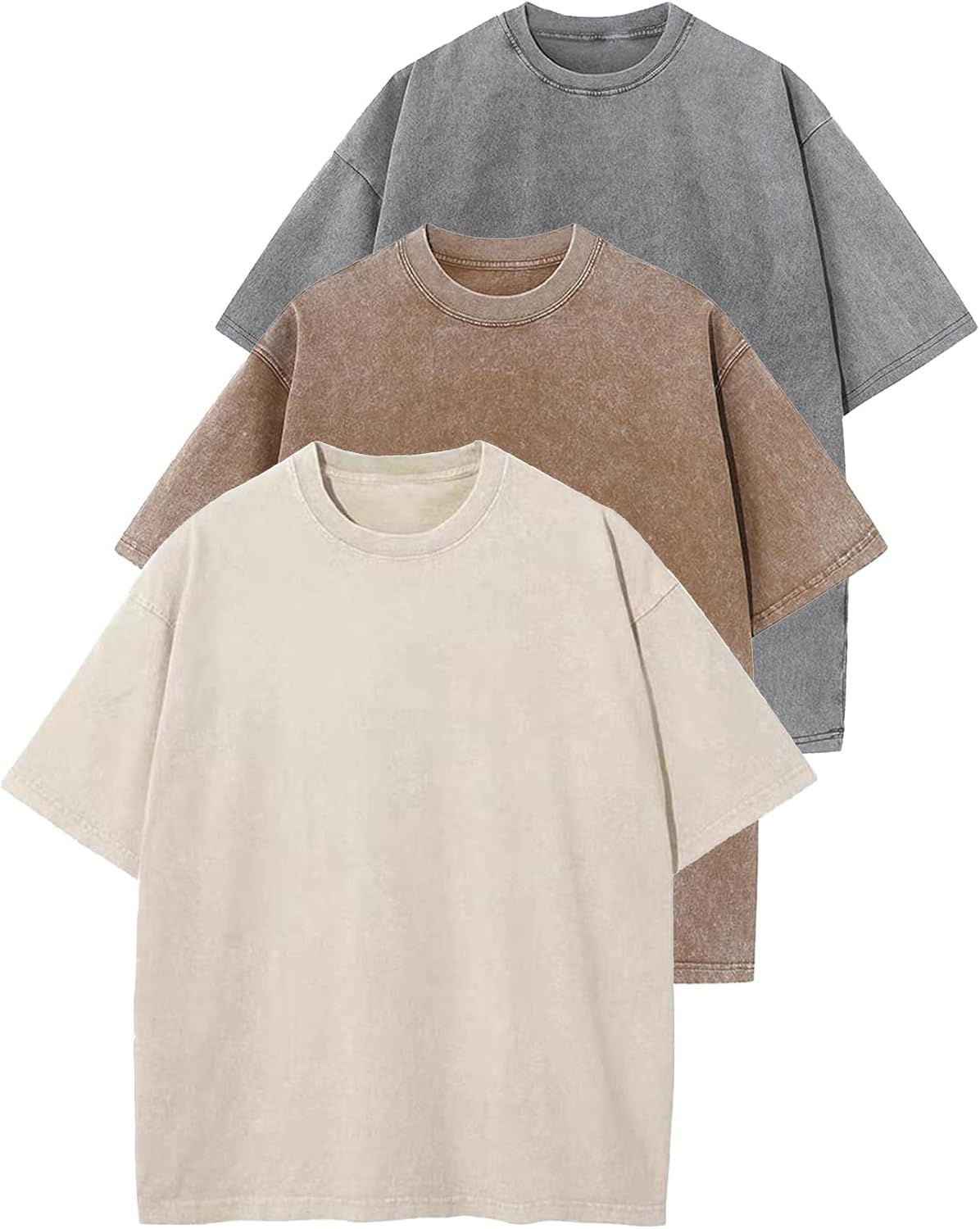 Oversized Men T Shirts Cotton Tee Vintage Unisex Casual Tops