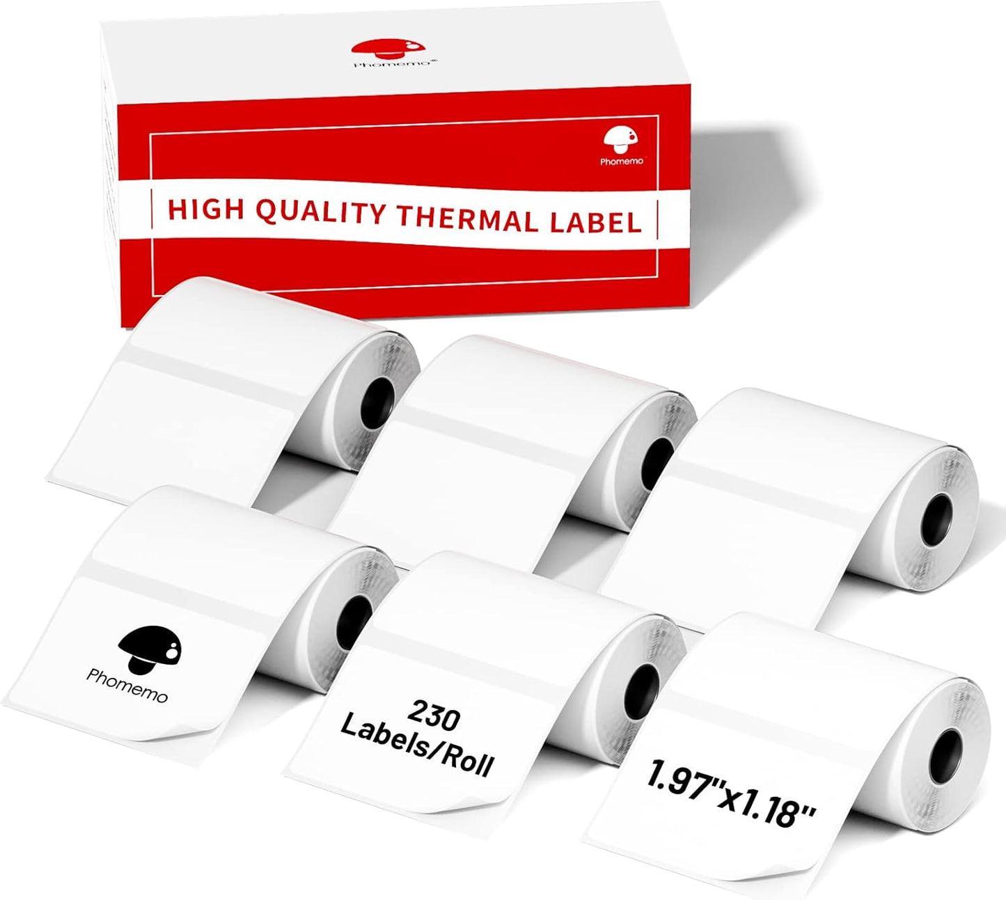 Phomemo 1.97x1.18in Thermal Paper Labels for Versatile Use